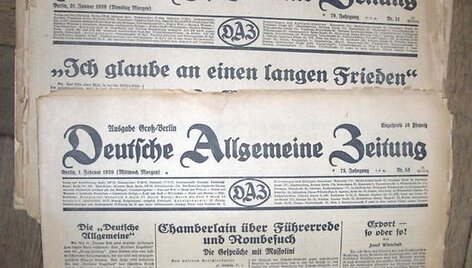 1939-ųjų &bdquo;Deutsche Allgemeine Zeitung&ldquo; numeriai