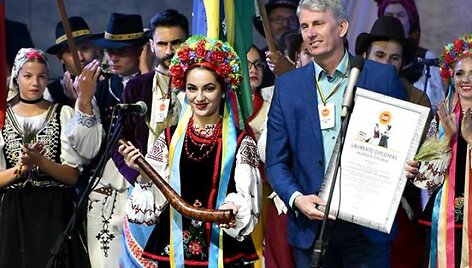 Konkurso-festivalio &bdquo;Saulės žiedas&ldquo; nugalėtojų apdovanojimas