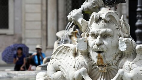 Suniokotas garsusis Romos fontanas