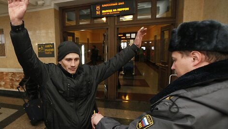 Prie&scaron; rinkimus visoje Rusijoje įvestos sustiprinto saugumo priemonės.