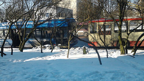 Sugedęs autobusas sustabdė troleibusus