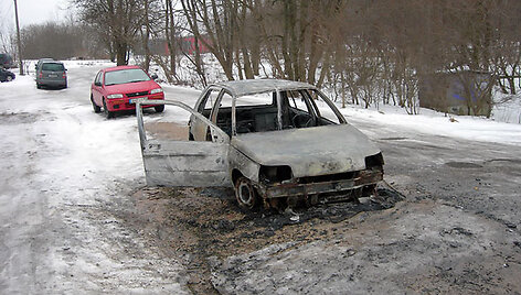 Sudegęs automobilis
