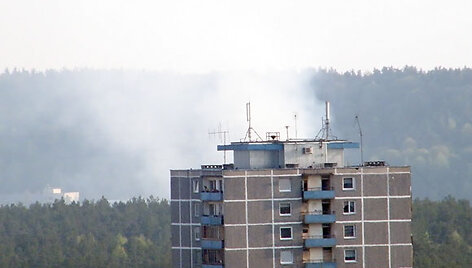 Gaisras Lazdynų pakra&scaron;tyje