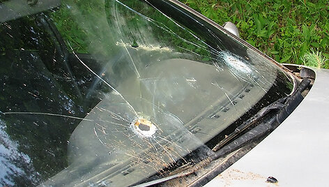 Su&scaron;audytas automobilio stiklas
