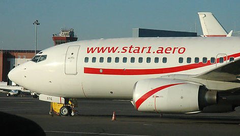 Bendrovės „Star1 Airlines“ lėktuvas Vilniaus oro uoste