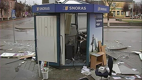 Susprogdintas banko kioskelis