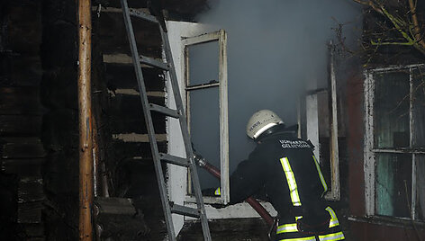 Gaisras Liepi&scaron;kių kaime