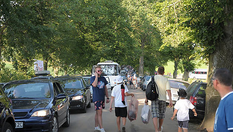 Transporto grūstys greta Žalgirio mūšio lauko