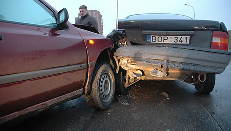 Susidūrę automobiliai