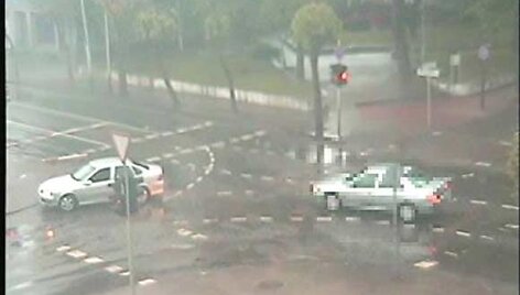 Kadras i&scaron; Jurbarką stebinčių vaizdo kamerų įra&scaron;o