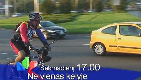 „Ne vienas kelyje“ vedėjas D. Leonavičius prisiekė daugiau niekada nevažiuoti dviračiu sostinės gatvėmis.