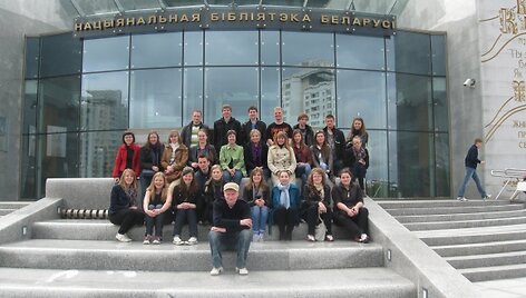 Užsienio lietuvių kilmės studentai ie&scaron;kojo protėvių kelių Baltarusijos teritorijoje.