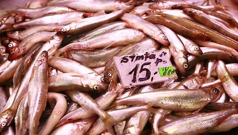 Kilogramas stintos uostamiesčio turguje &scaron;iuo metu kainuoja 15 Lt. 