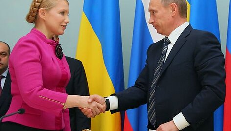 Julija Tymo&scaron;enko ir Vladimiras Putinas