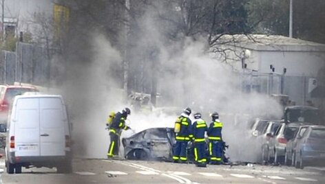 Madride sprogo furgonas