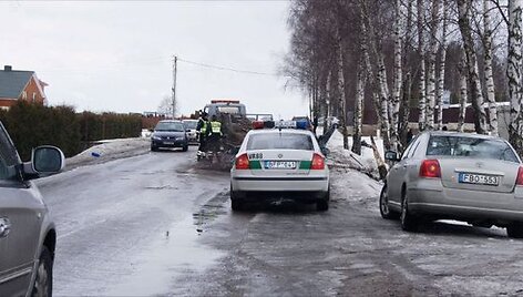 Penki žmonės buvo sužaloti Vilniaus rajone automobiliui  &bdquo;Audi&ldquo; nuvažiavus nuo kelio ir atsitrenkus į medžius.