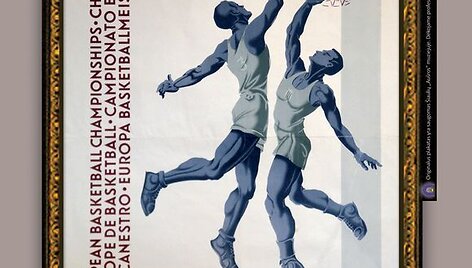 Plakatas 1939 m. Europos krep&scaron;inio čempionatui 