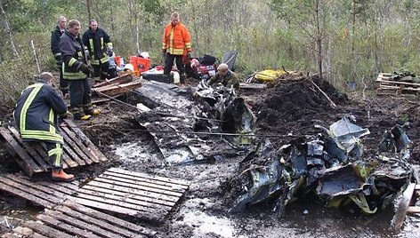  Lietuvos karinių oro pajėgų orlaivio L-39 ZA „Albatross“ nuolaužų iškėlimo darbai.