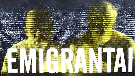 Spektaklio &bdquo;Emigrantai&ldquo; afi&scaron;a