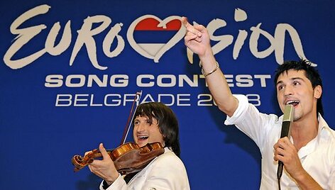 Eurovizijos dainų konkurso 2008 nugalėtojas rusas Dima Bilanas.