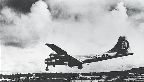 Amerikiečių bombone&scaron;is B29, 1945 m. numetęs bombą ant Hirosimos