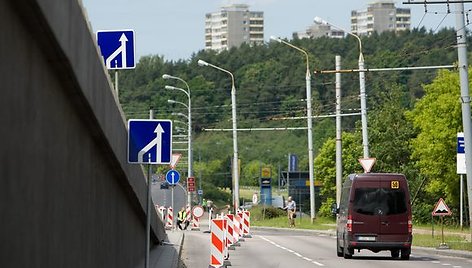 Remontuojamas Lazdynų tiltas