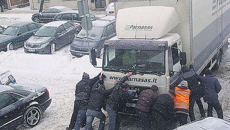 Tokie vaizdai Panevėžyje &scaron;iomis dienomis įprasti.