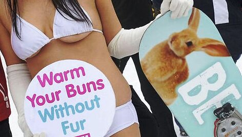 PETA akcijose nuogybių  netrūko niekada...