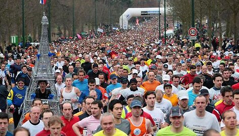 Paryžiaus pusės maratono bėgimo startas