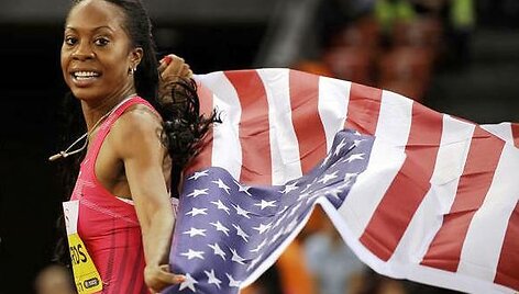 Sanya Richards bėgs Mančesterio gatvėmis