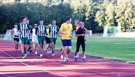 Živilė Balčiūnaitė ir &bdquo;Žalgirio" futbolininkai