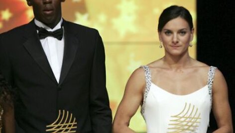 Usainas Boltas ir Jelena Isinbajeva &ndash; geriausi 2008 metų pasaulio lengvaatlečiai