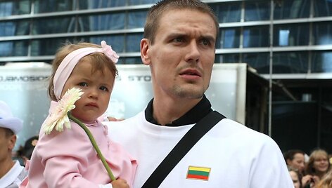Robertas Javtokas su dukrele Greta