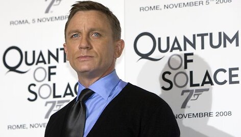 Aktorius Danielis Craigas per filmo &bdquo;Paguodos Kvantas&ldquo; premjerą