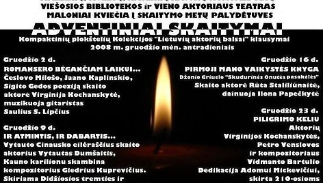 Adventinių skaitymų afi&scaron;a