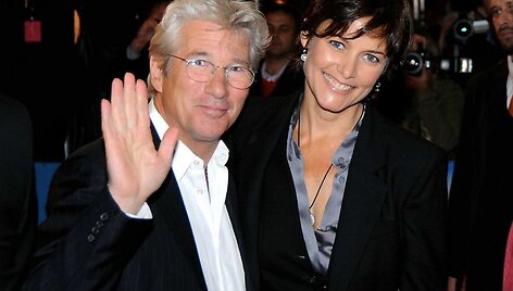 Aktorius Richardas Gere su žmona Carye Lowell