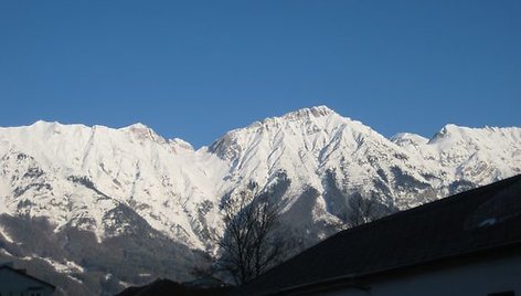 Kalnų panorama iš Insbruko