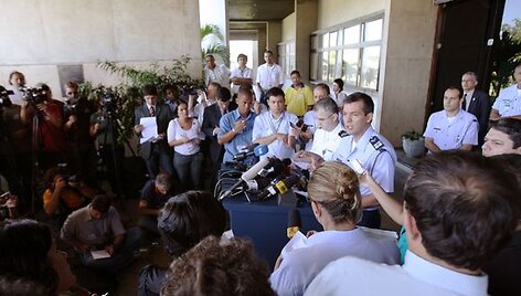 Brazilijos pareigūnų spaudos konferencija