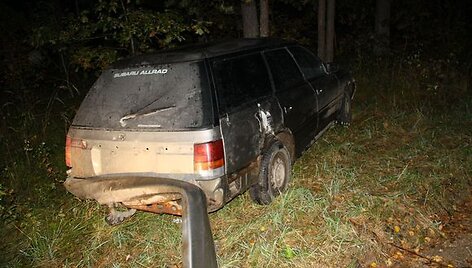 Sprukusio kontrabandininko automobilis