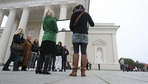 Vilniaus Katedros aikštėje – akcija Pasaulinei psichikos sveikatos dienai paminėti.