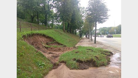 Kėdainiai tvarkosi po liūties. 