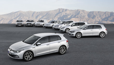 A&scaron;tuonios &bdquo;Volkswagen Golf&ldquo; kartos.