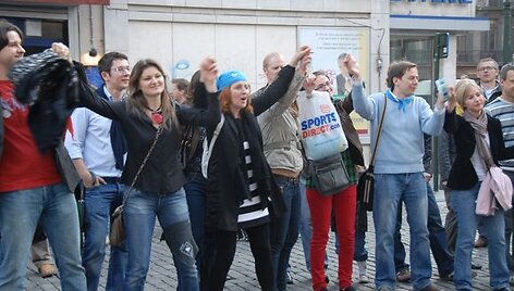 Kartu su visa Lietuva &scaron;e&scaron;tadienį Gatvės muzikos dieną &scaron;ventė ir Belgijoje gyvenantys lietuviai.