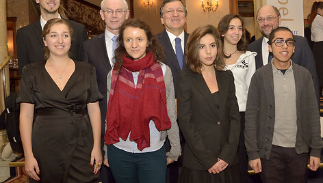 Nobelio taikos premijos įteikime Osle dalyvavo ir lietuvė Guoda Lomantaitė (kairėje). 