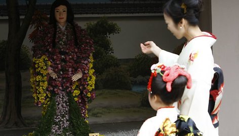 Japonijoje, Tokijuje, vyksta chrizantemų festivalis, kuriame galima išvysti puoštų gėlėmis lėlių.  