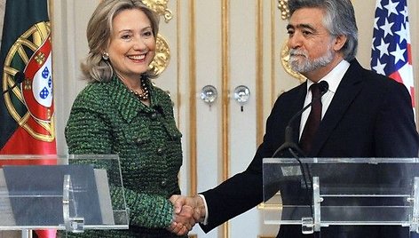 Hillary Clinton ir Portugalijos užsienio reikalų ministras Luisas Amado