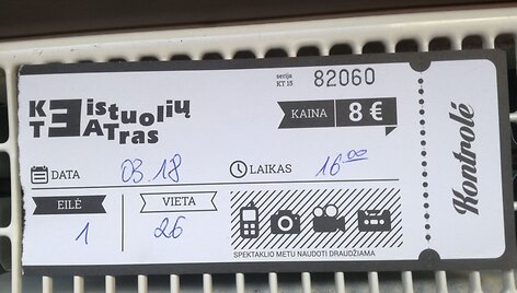 Bilietas į &bdquo;Keistuolių teatrą&ldquo;, kurį nusipirko A.Balandis. 