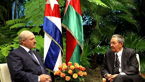 Aliaksandras Luka&scaron;enka ir Raulis Castro