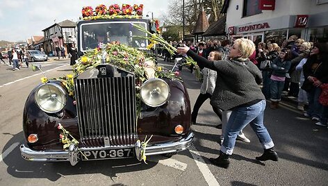 Laidotuvių ceremonijos akimirka