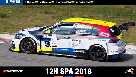 Baltijos čempionų „GSR Motorsport“ komandos sezoną vainikuos „Creventic 12H“ lenktynės